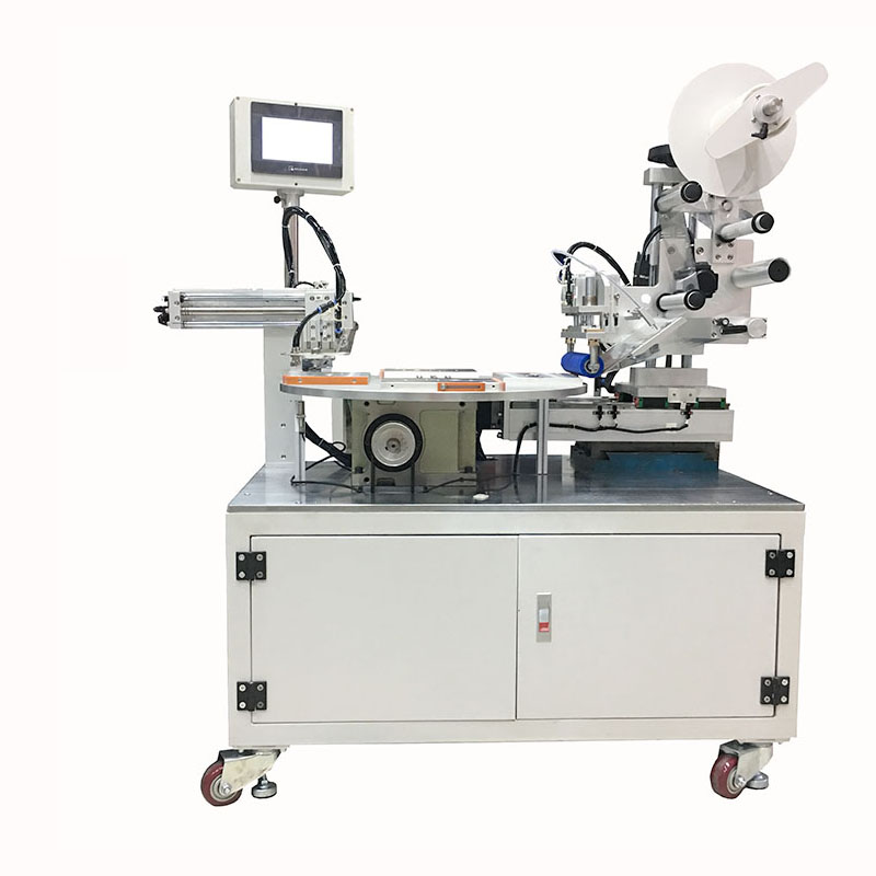 全自動(dòng)轉(zhuǎn)盤(pán)式貼膜機(jī)(機(jī)械手自動(dòng)下料）